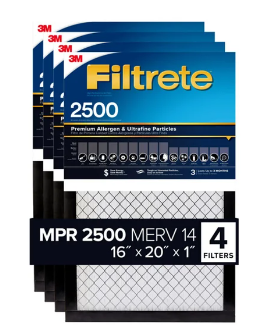 3M Filtro FP 16x20x1 – Pack de 3 Filtros de Aire para HVAC (Condición: Grado A)