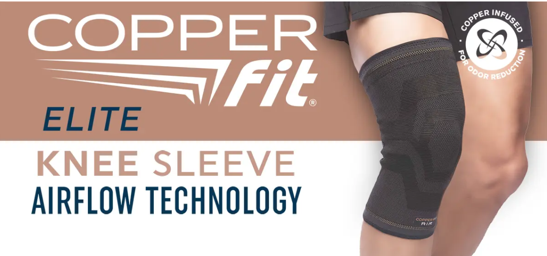 Copper Fit Knee Sleeve diseño ergonómico para uso diario