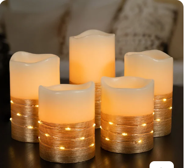 Velas LED Fusion Fairy – Set Decorativo con Luz Cálida y Control Remoto