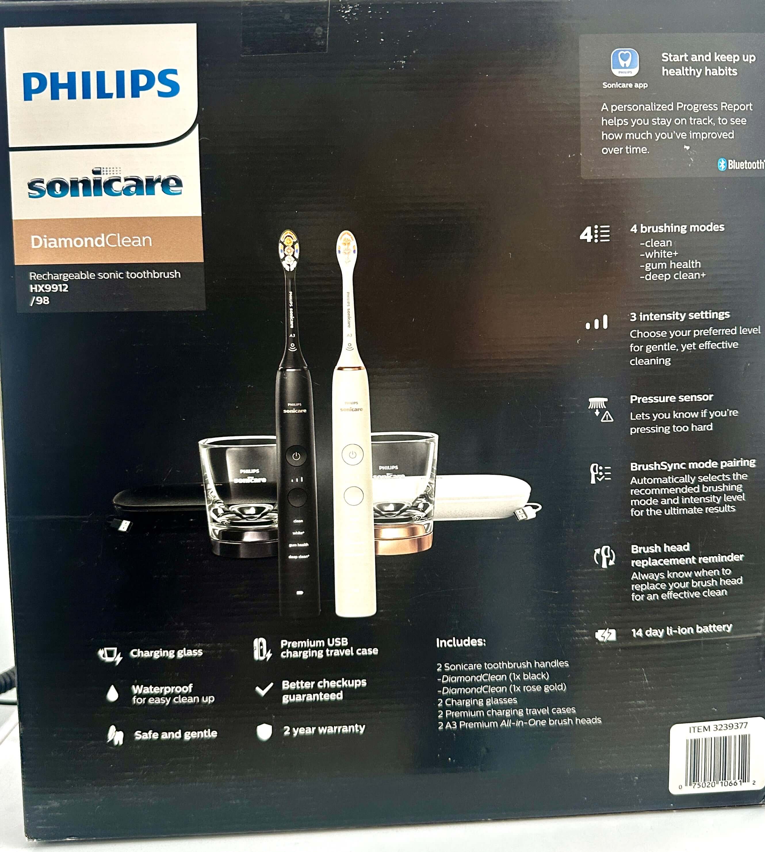 Philips Sonicare DiamondClean – Cepillo Dental Eléctrico Sónico Recargable (Condición: Grado B)