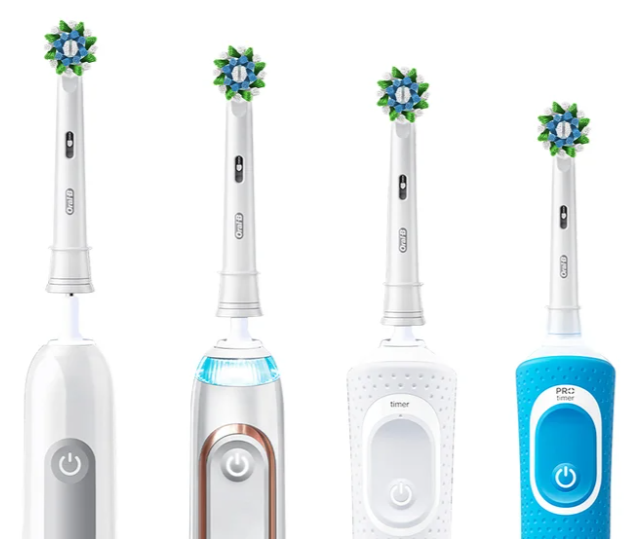 Detalle del sistema de ajuste compatible con cepillos eléctricos Oral-B