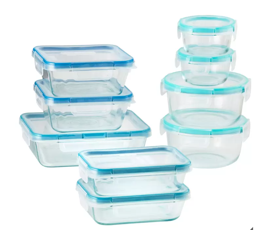 Refractarios de Vidrio Snapware Pyrex 18 Piezas – Con Tapas Herméticas