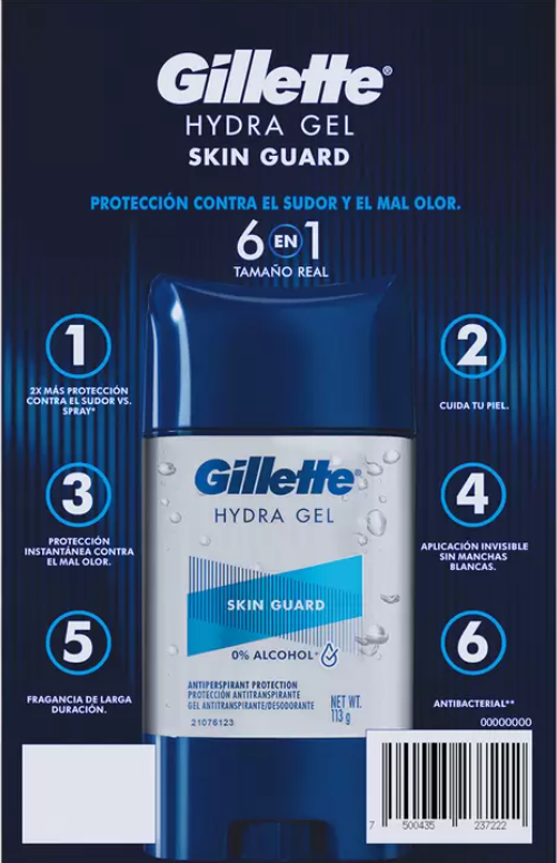 Gillette Antitranspirante 6 en 1 4 Pack – Protección Total 113g c/u