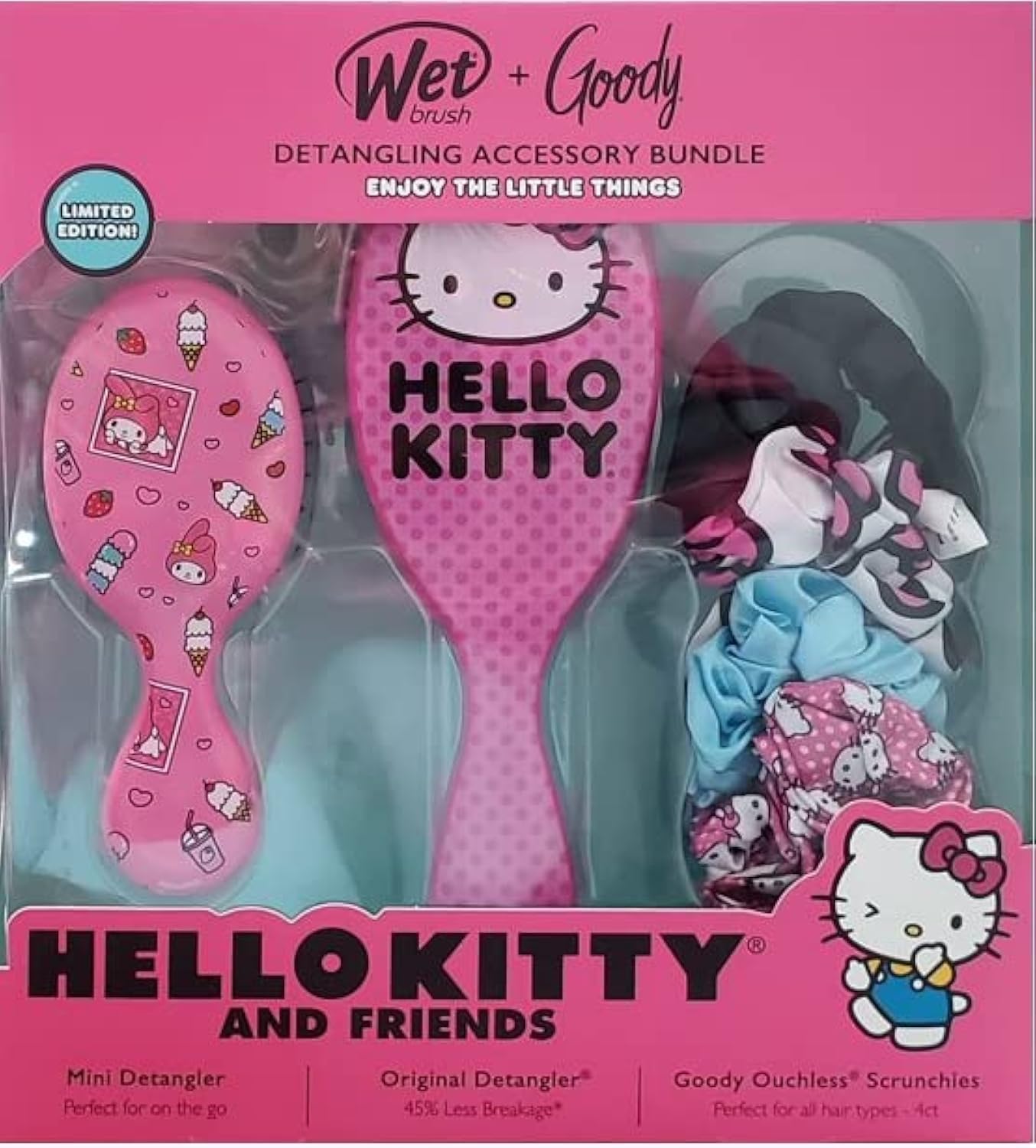Cepillo desenredante Wet Brush Hello Kitty con diseño coleccionable
