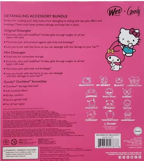 Cepillo desenredante Wet Brush Hello Kitty con diseño coleccionable