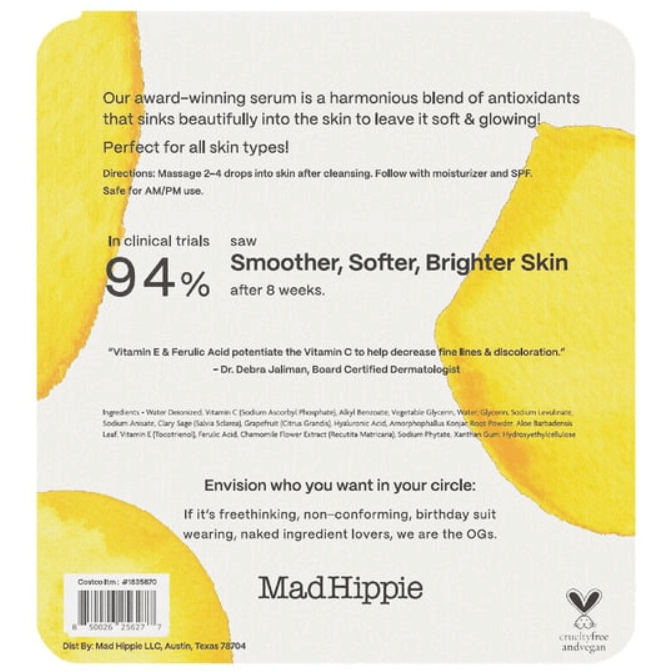 Mad Hippie Suero Vitamina C con Antioxidantes Naturales – 30 ml