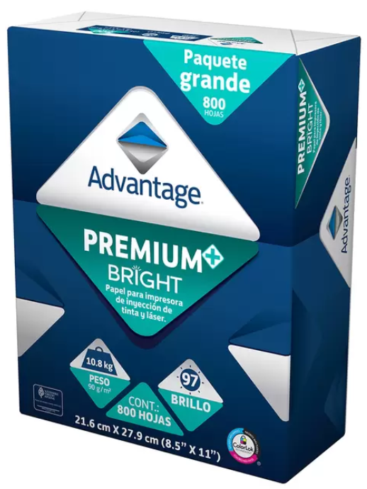 Paquete de hojas blancas Advantage 800 CT para impresión