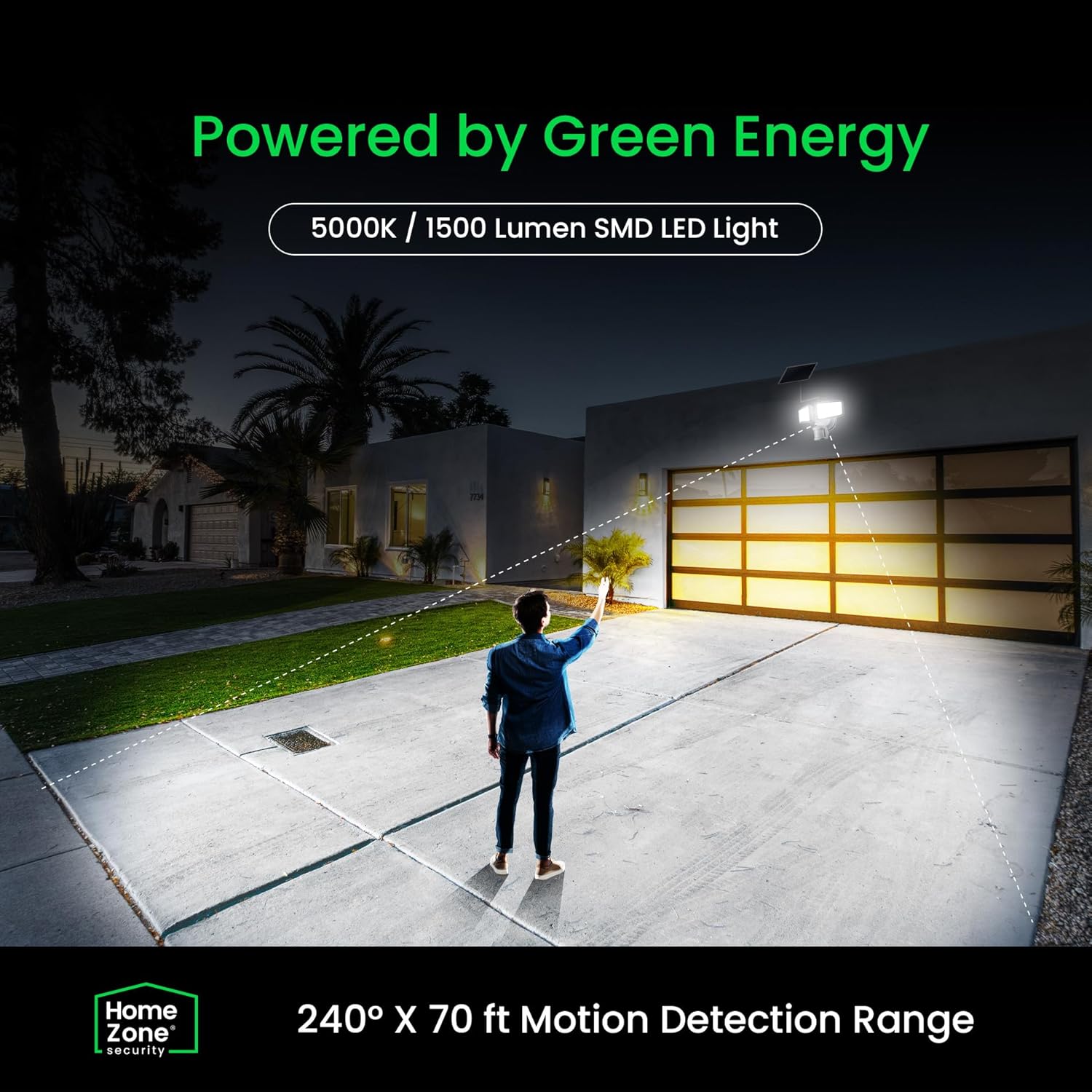 Sensor de Movimiento con Luz Test Rite – Seguridad Exterior (Condición: Grado B)