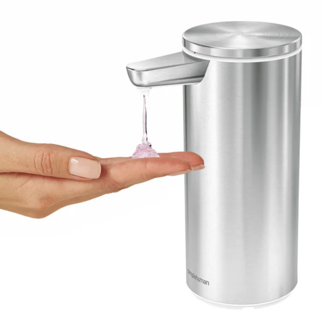 simplehuman Dispensador Automático de Jabón 9oz – Recargable con Sensor