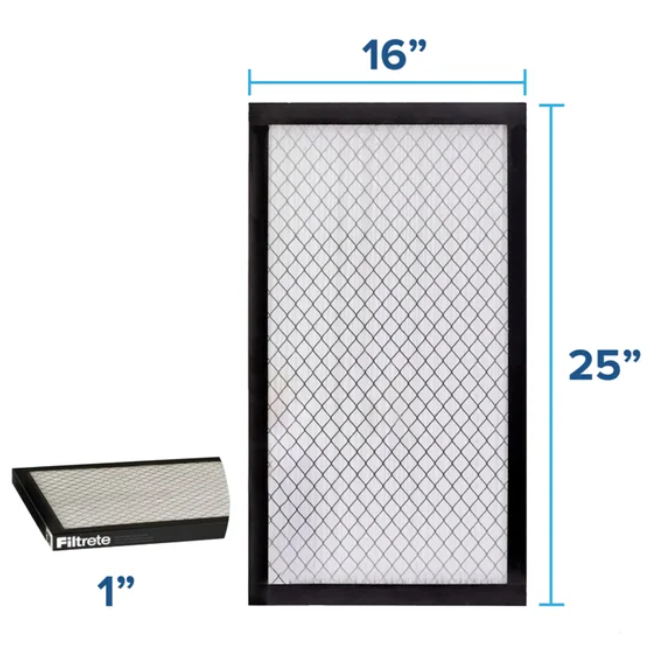 3M Filtro Filtrete Serie 2500 16X25X1" – Pack de 4 Filtros de Alto Rendimiento (Condición: Grado A)