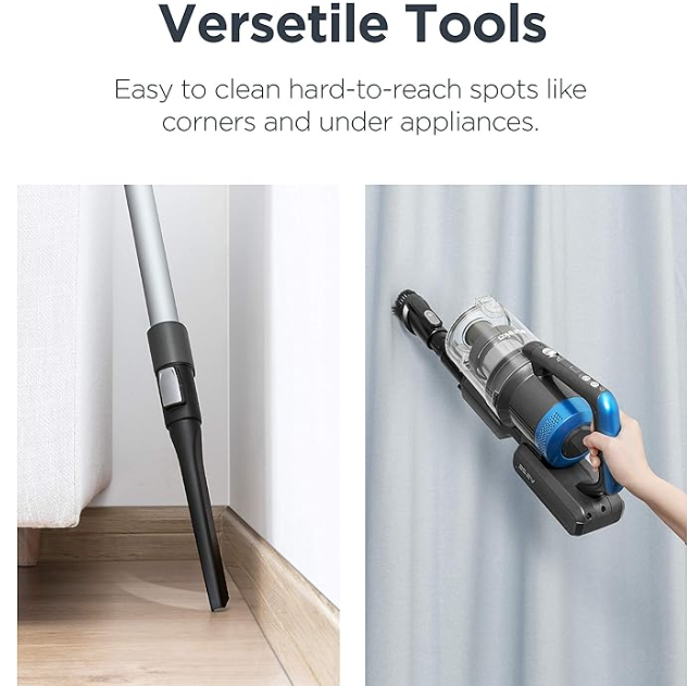 Eureka Stylus Stick Vac 350W en posición vertical lista para uso