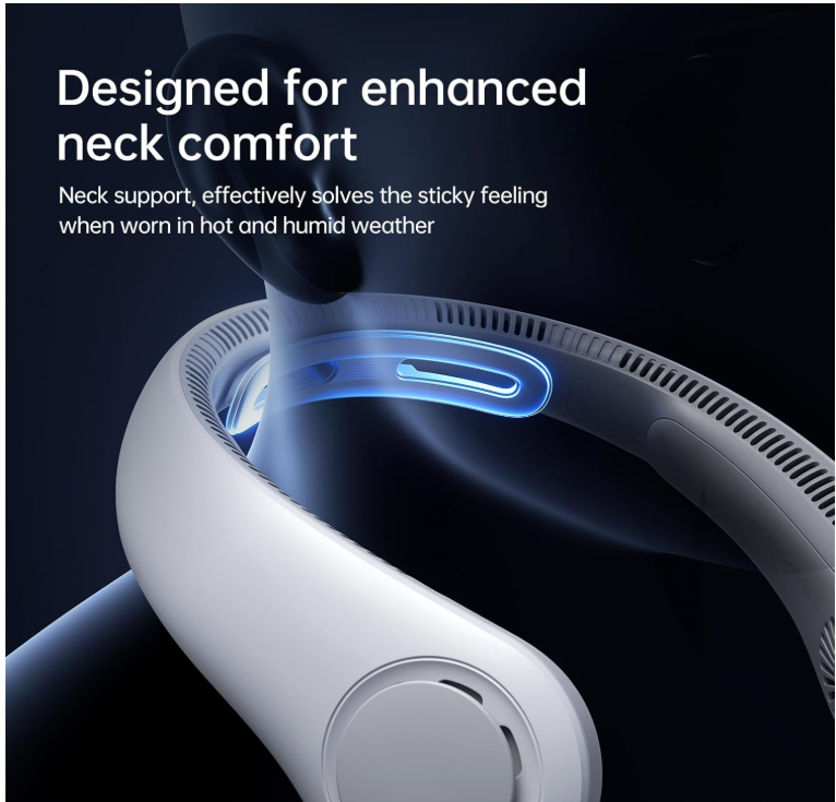 JISULIFE Neck Fan 2PK – Ventiladores Portátiles de Cuello Recargables