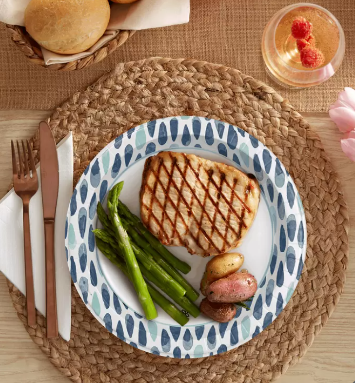 Platos de papel Dixie 186 piezas 25 cm resistentes