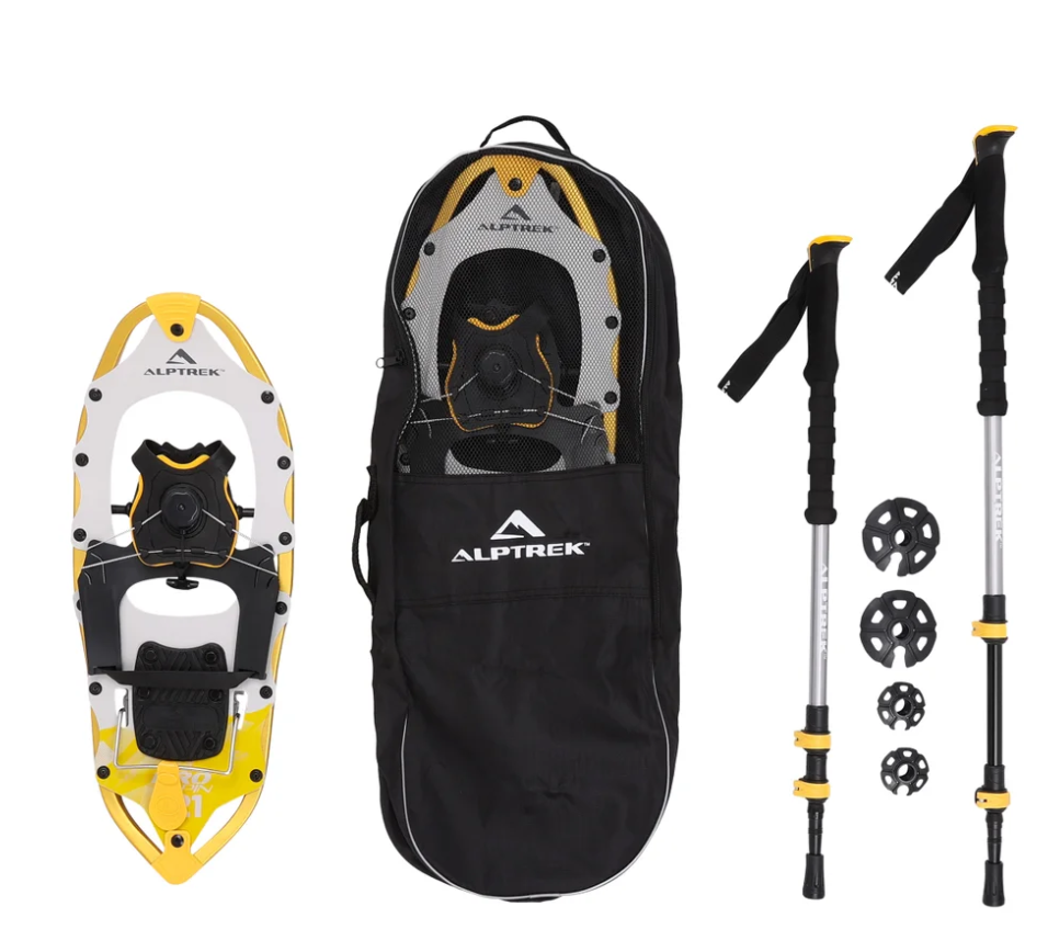 Raquetas de nieve CMT Alptrek con correas ajustables.