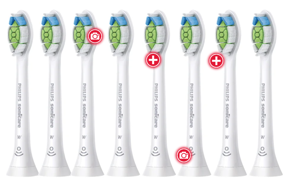 Cabezales Sonicare DClean Brush Heads Verde en paquete de repuesto