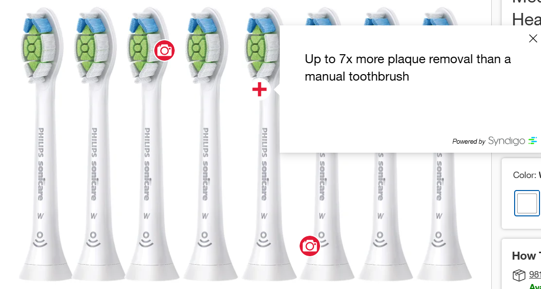 Detalle de las cerdas de los Sonicare DClean Brush Heads