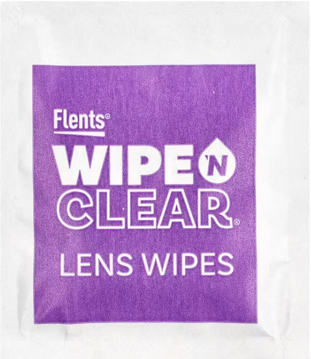 Wipe N Clear – Toallitas Desechables para Limpieza de Lentes (Condición: Grado B)